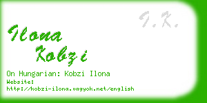 ilona kobzi business card